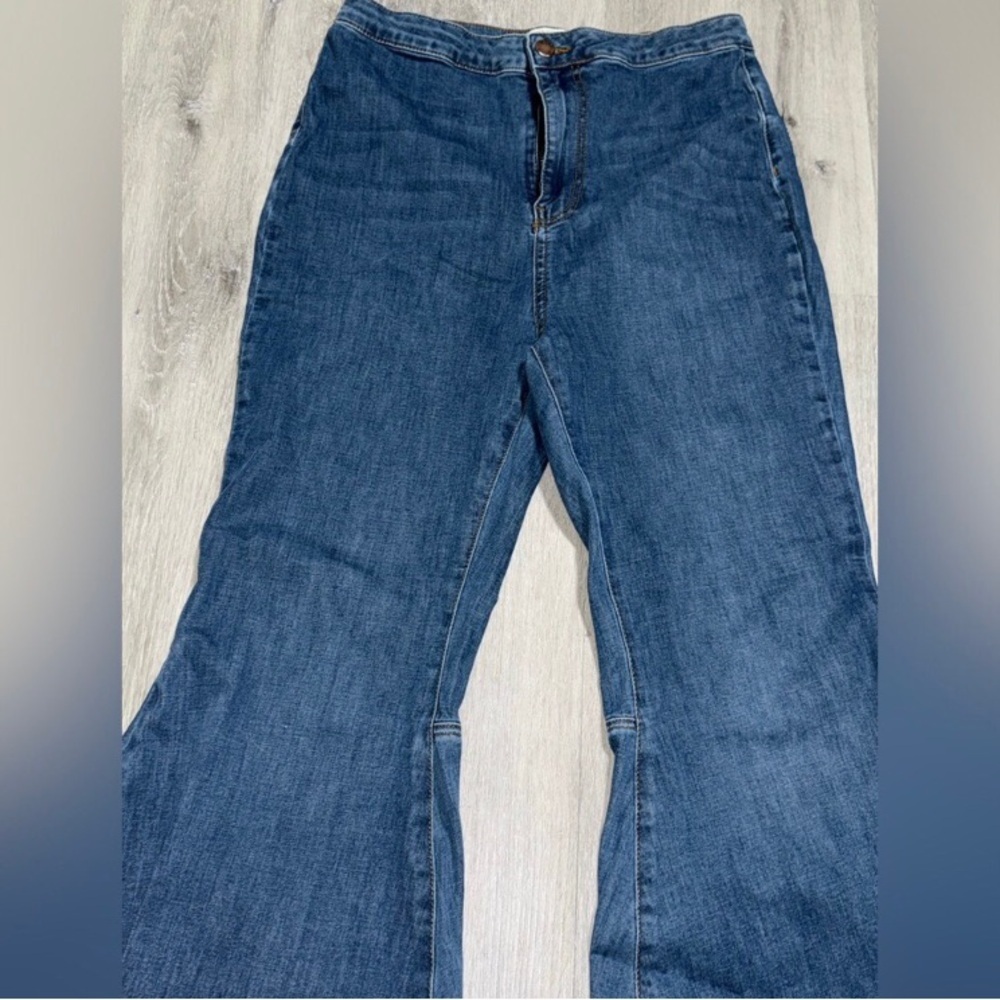 Free People Dark Blue Flare Jeans - Picture 4 of 7